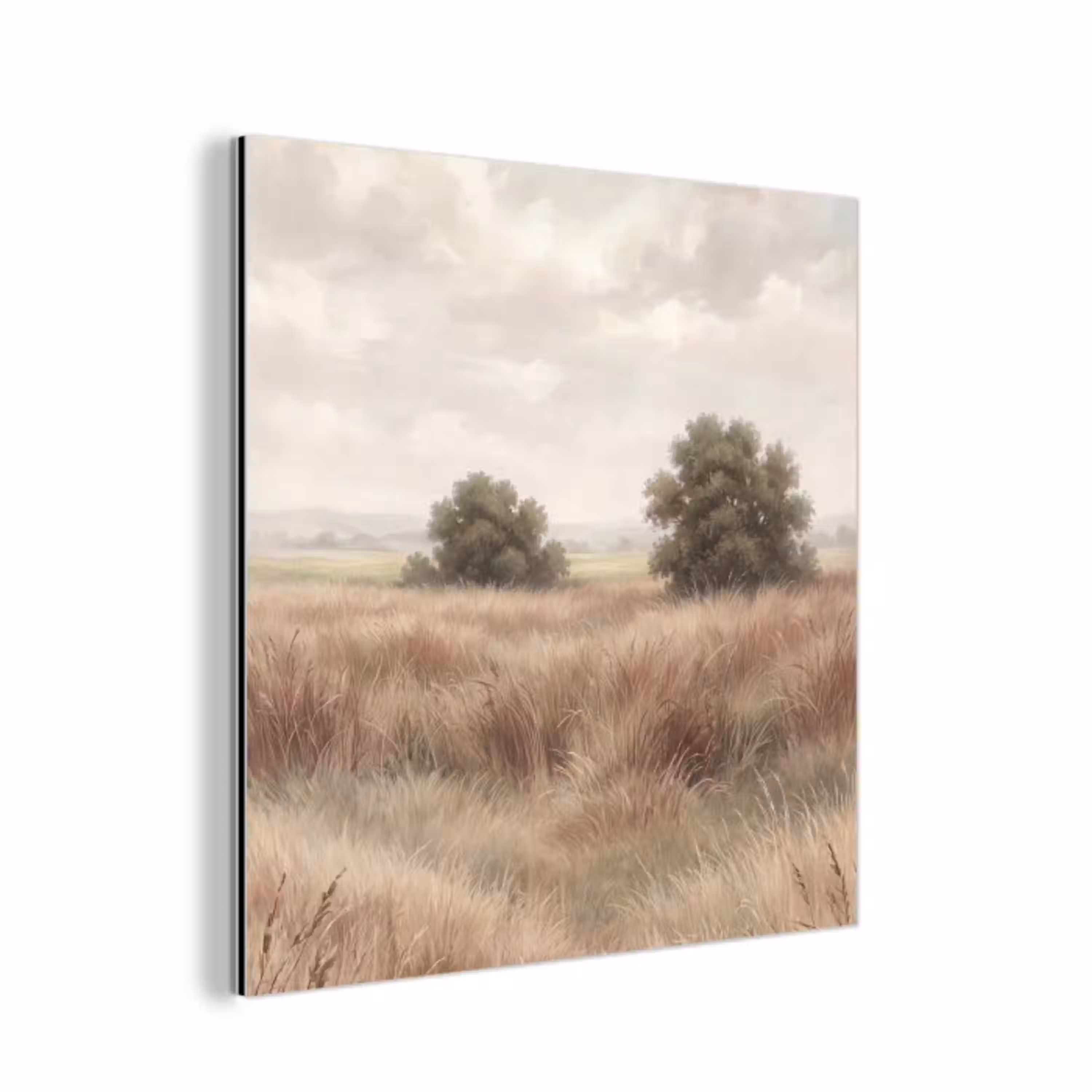 Landschap - Minimalistisch - Beige aluminium wit klein -3d