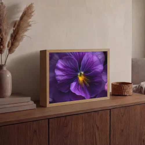 Paars - Viool - Diepte Light Box met batterij (Wandlamp) middel -sfeer2