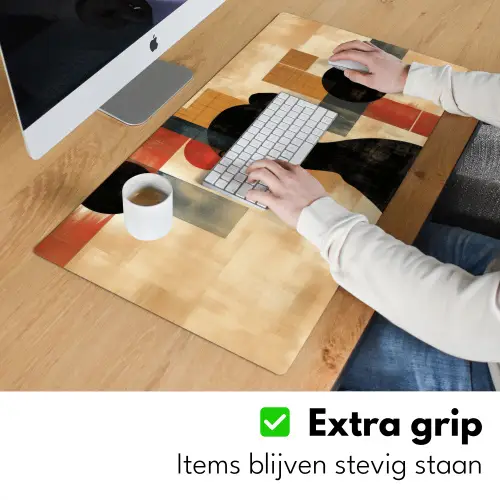 Zijaanzicht - Vrouw - Vormen Muismat XXL klein -sfeer3