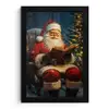 Kerstman - Kerst - Winter - Kerstboom fotolijst zwart zonder passe partout klein -3d