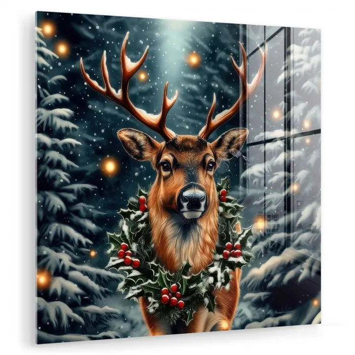 Kerst - Magie - Bos - Kleurrijk plexiglas 5mm klein -zzzproduct_nieuw