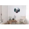 Hert - Winter - Hertenkop - Sneeuw - Gewei Wandcirkel aluminium klein -woonkamer
