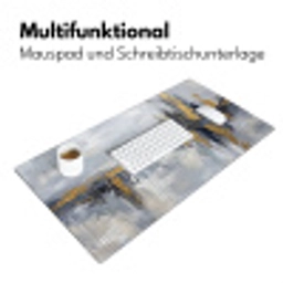 Abstract - Structuur - Goud - Grijs - Modern Muismat XXL klein -ysfeer4_duits