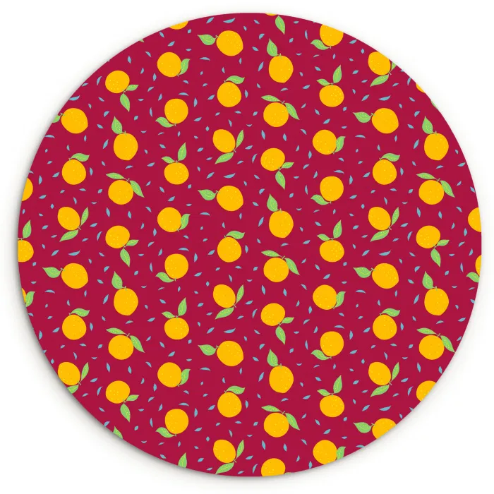 Rood - Donker - Felle - Sinasappels Wandcirkel plexiglas klein 852 -3d