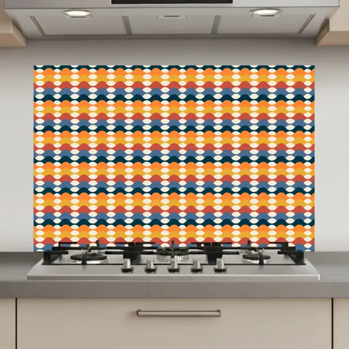 Retro - Disco - Golven keuken achterwand spatscherm klein 900 -3d_website