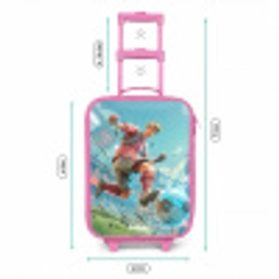 Voetbal - Jongen - Stadion - Elektrisch Kinderkoffer - Roze klein -productfoto_formaten