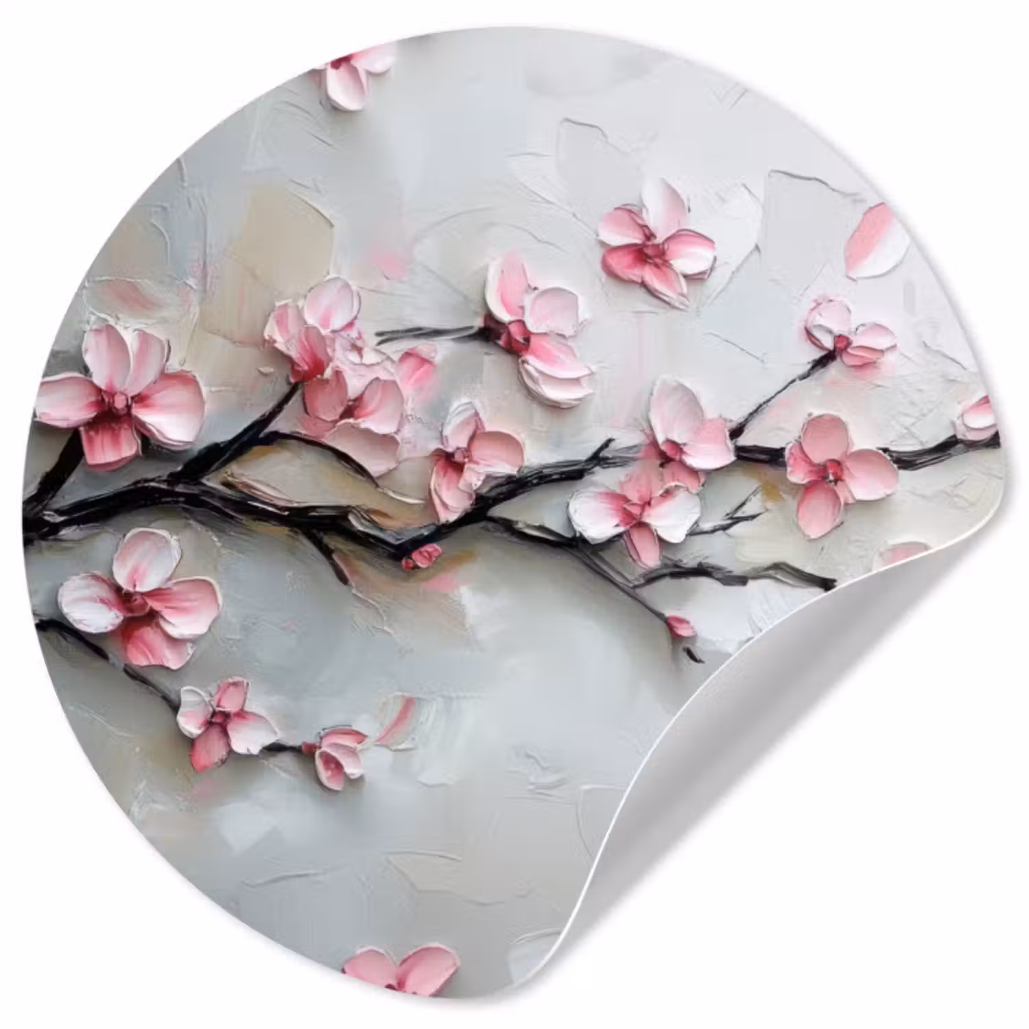 Behangcirkel - Bloesem - Kunstzinnig - Roze - Sakura