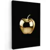 Appel - Goud - Chrome - Zwart Tuinposter op houten frame 2 cm dik klein -3d