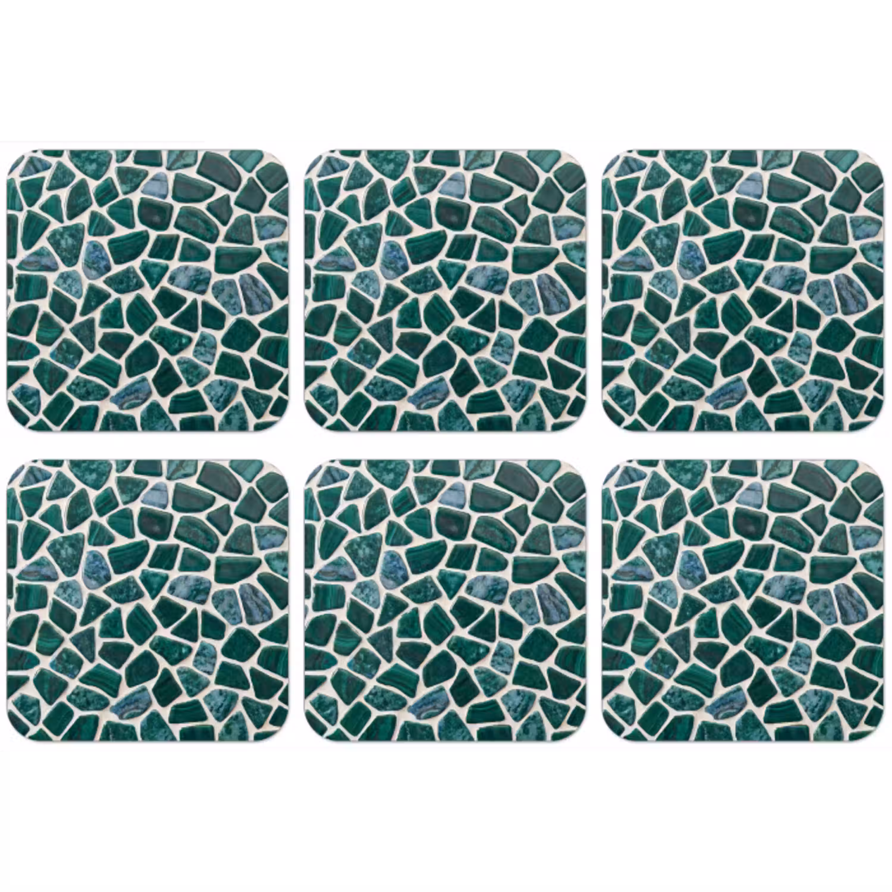 Textuur - Steen - Groen - Abstract - Patroon onderzetter kurk middel -zkaufland3dotto