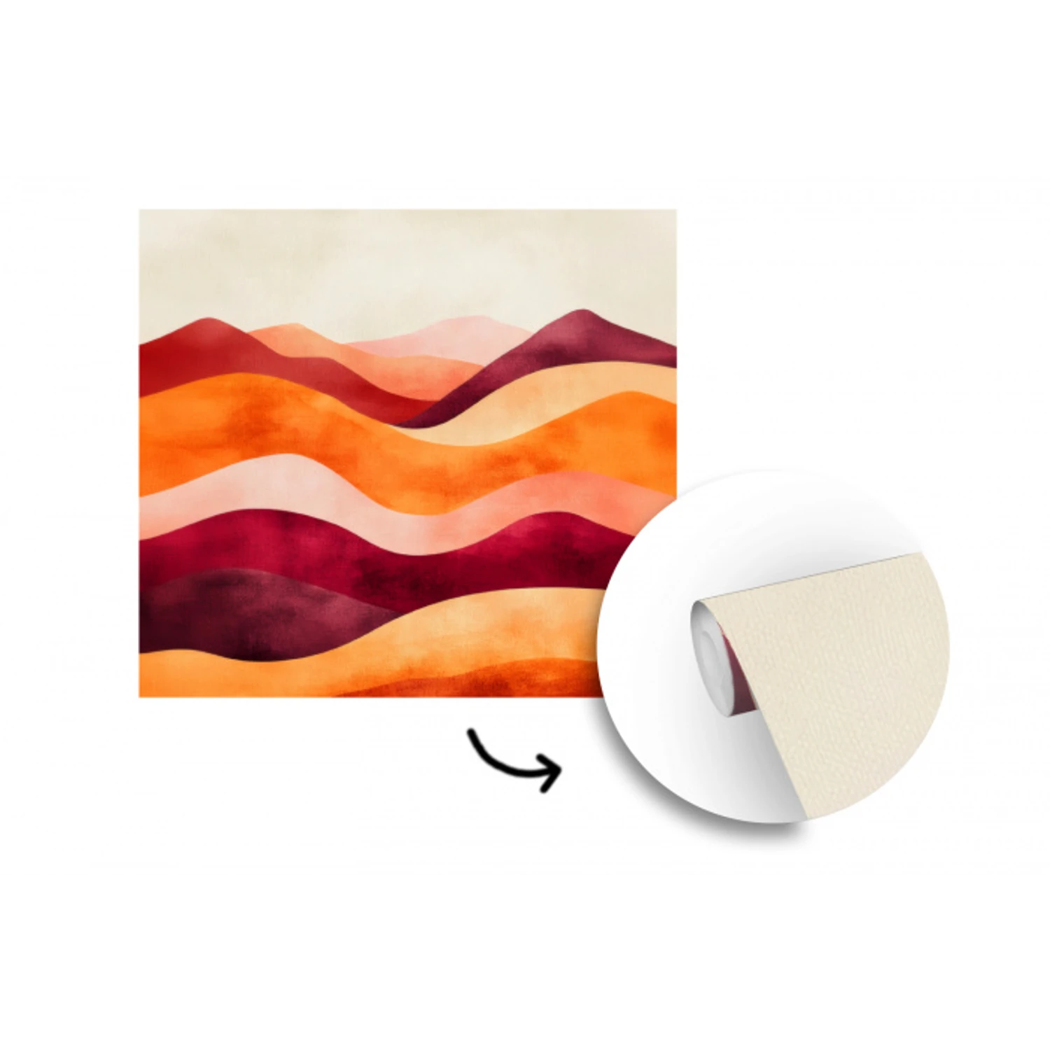 Abstract - Landschap - Golven fotobehang vinyl groot -3d