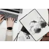 Lotusbloemen - Vissen - Bladeren - Zwart laptophoes neopreen klein -bureau
