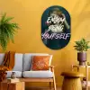 Vrouw - Roos - Quote Wandcirkel Ovaal Glas middel -sfeer4