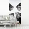 Gebouwen - Lucht - Zwart fotobehang vinyl groot -woonkamer
