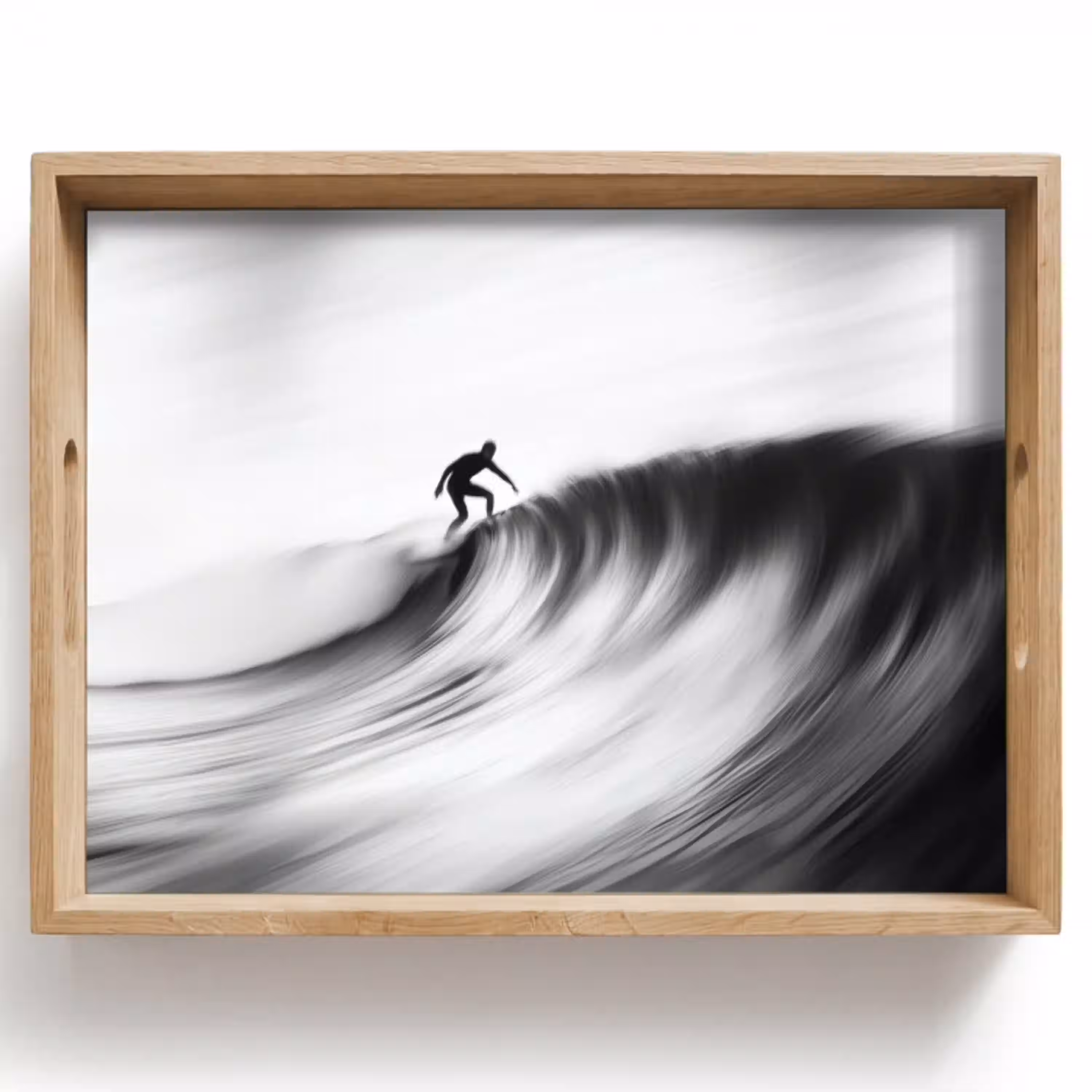 Surfer - Golf - Vervaagd - Zwart Dienblad Rechthoek middel -z3d_shopping
