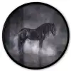 Paard - Magisch - Zwart Fotolijst rond zonder passe partout klein -3d