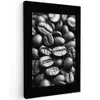 Koffiebonen - Zwart - Vintage Tuinposter op houten frame 2 cm dik klein -3d
