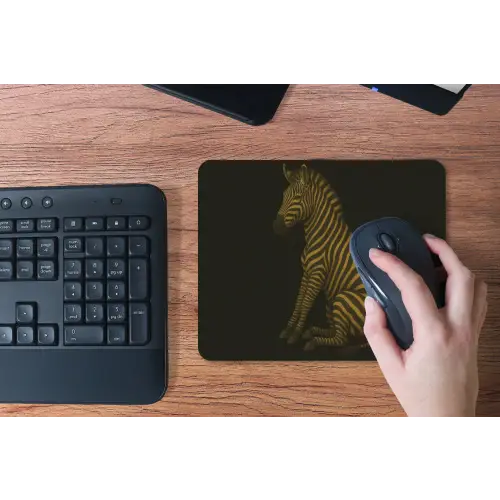 Zebra - Strepen - Goud muismat rubber klein -toetsenbord