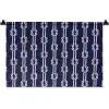 Oceaan - Touw - Blauw - Wit Wandkleed katoen klein 269 -zz3d
