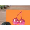 Discoballen - Kers - Spiegels - Roze muismat rubber klein -closeup