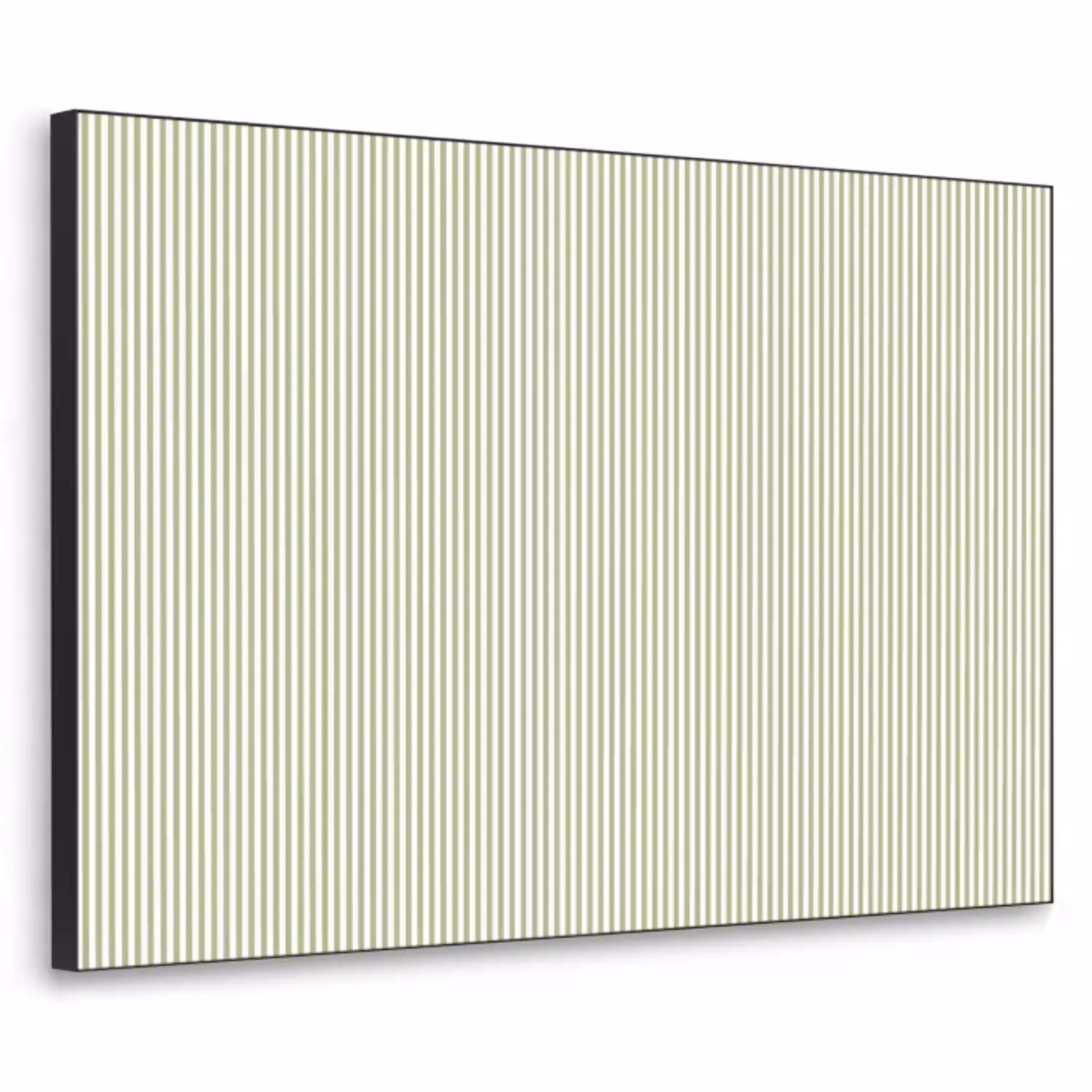 Saliegroen - Strepen - Minimalistisch - Patroon Textielframe zwart klein 947 -3d