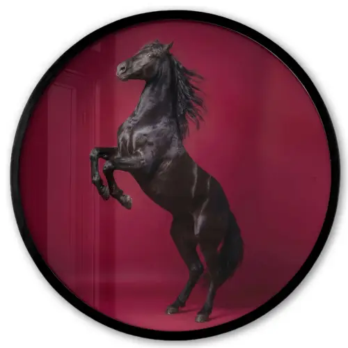 Hengst - Steigert - Rood Fotolijst rond zonder passe partout klein -3d