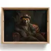 Beer - Bruin - Pak - Hoed Dienblad Rechthoek middel -z3d_shopping
