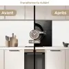 Pan - Vis - Zwart - Wit keuken achterwand 2 middel -voor-na2_FR