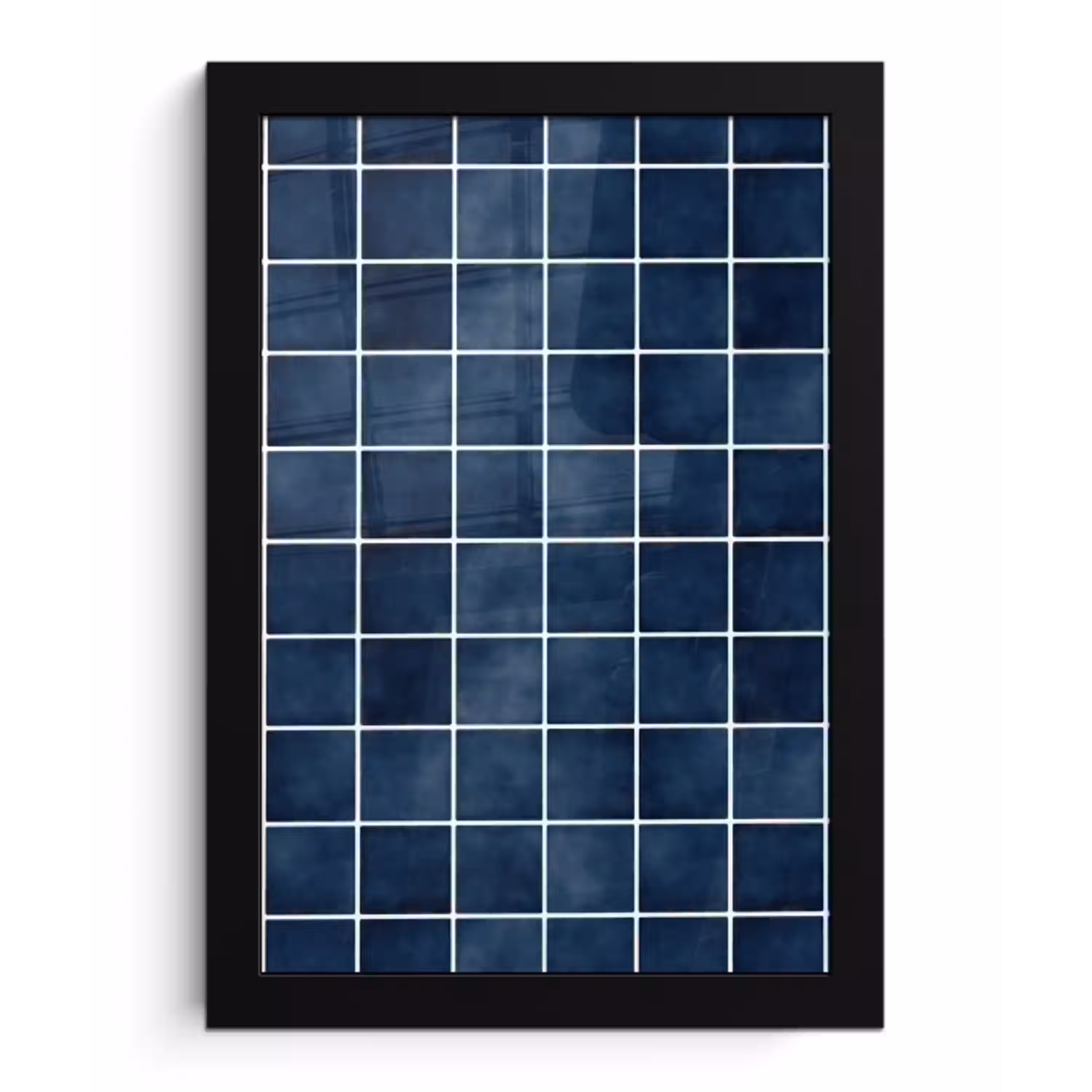 Tegel - Modern - Blauw fotolijst zwart zonder passe partout klein 224 -3d