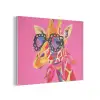 Giraf - Roze - Bril - Sjaal PET vilt klein -3d