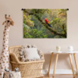 Ara - Jungle - Rood Wandkleed katoen middel -wsfeer5_kind