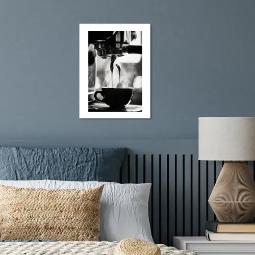 Coffee - Espresso - Koffiemachine - Kop poster papier klein -sfeer2