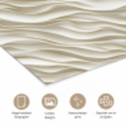 Golven - Wit - Minimalistisch poster papier klein 62 -closeup_NL