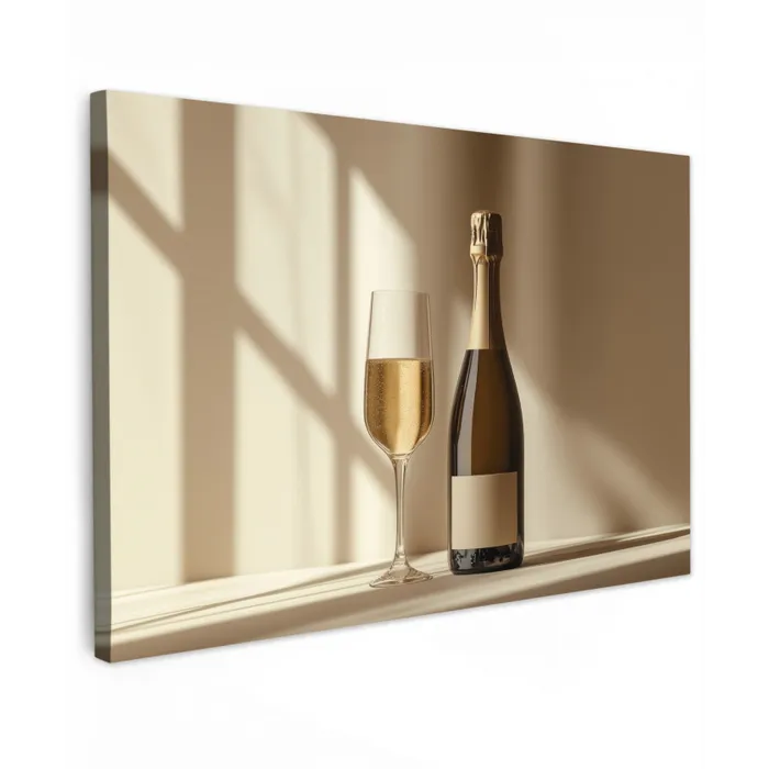 Champagne - Beige - Schaduw - Bubbels canvas 2cm klein -z3d