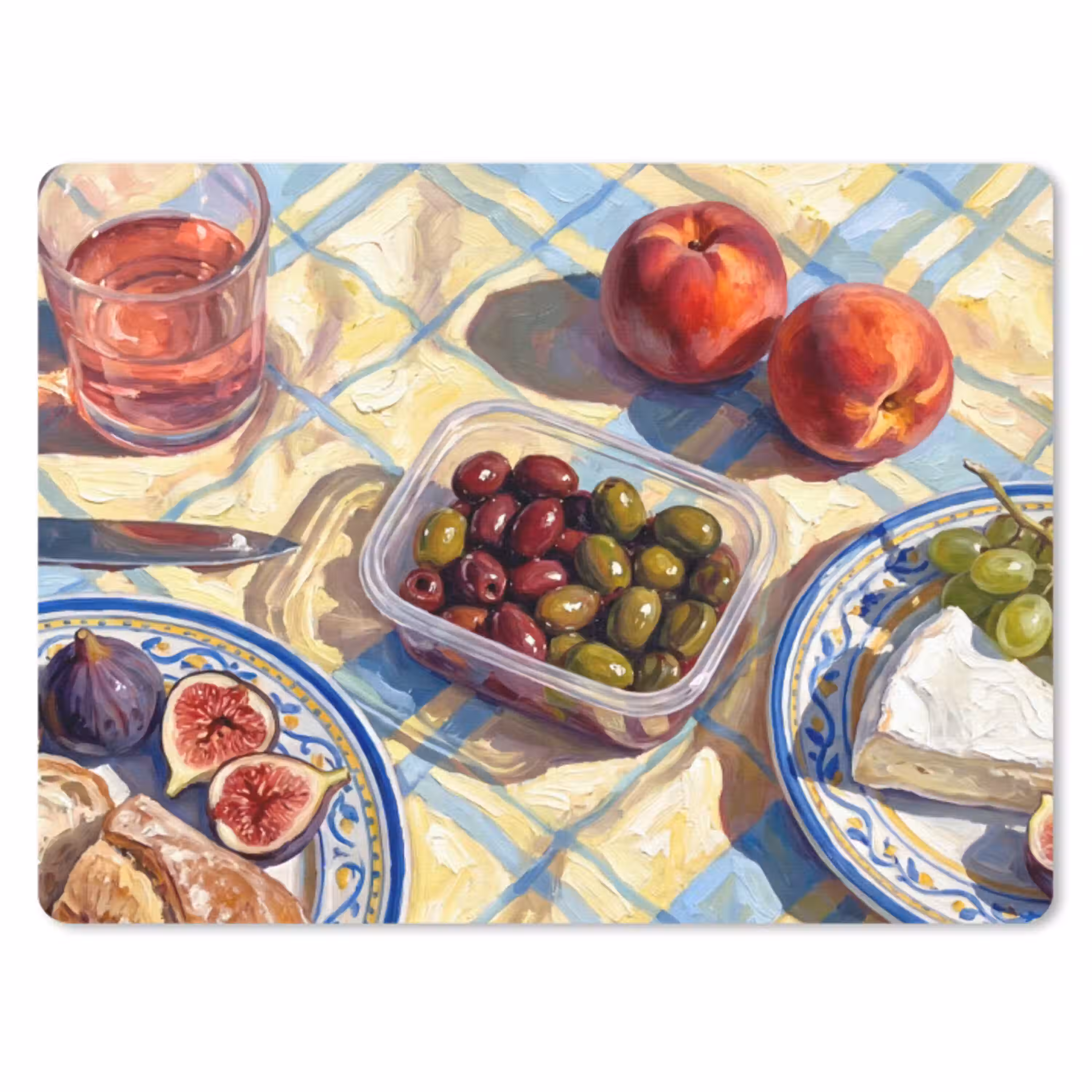 Eten - Picknick - Zomer muismat rubber klein -3d