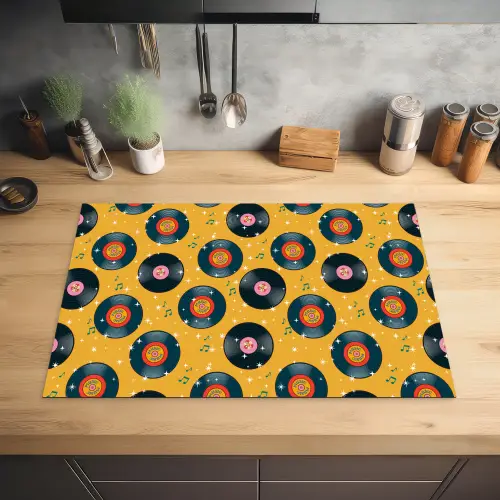 Retro - Disco - Muziek - 70s - Multi Inductie beschermer vinyl 3mm klein 276 -sfeer5