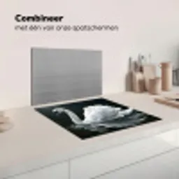 Zwaan - Water - Natuur - Realistisch - Wit Inductie beschermer vinyl 3mm middel -wsfeer7_website