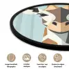 Giraffe - Illustratie - Bruin - Minimalistisch Fotolijst rond zonder passe partout klein -closeup_NL