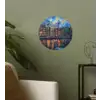 Grachten Amsterdam - Huizen - Stad - Kleurrijk Wandcirkel behangsticker klein -sfeer2