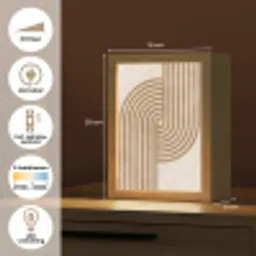 Symmetrische bocht - Koperkleurig Light Box met kabel (Tafellamp) klein -USP_NL