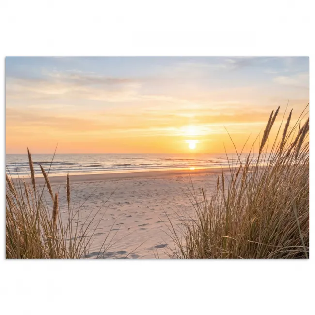 Poster - Zonsondergang - Duinen - Zee