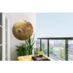 Planten - Natuur - Bloemen - Zon - Horizon Wandcirkel tuinposter met ringen klein -buiten1