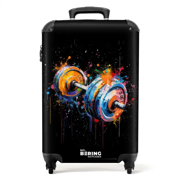 Dumbbell met graffiti NBS - Handbagage koffer - Kinderen Unisex middel -productfoto_recht