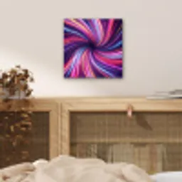 Abstract - Swirl - Futuristic - Neon aluminium wit klein -sfeer3
