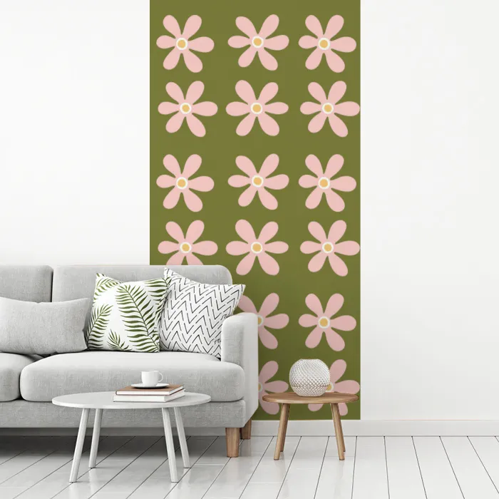 Bloem - Modern - Groen fotobehang vinyl groot 64 -woonkamer