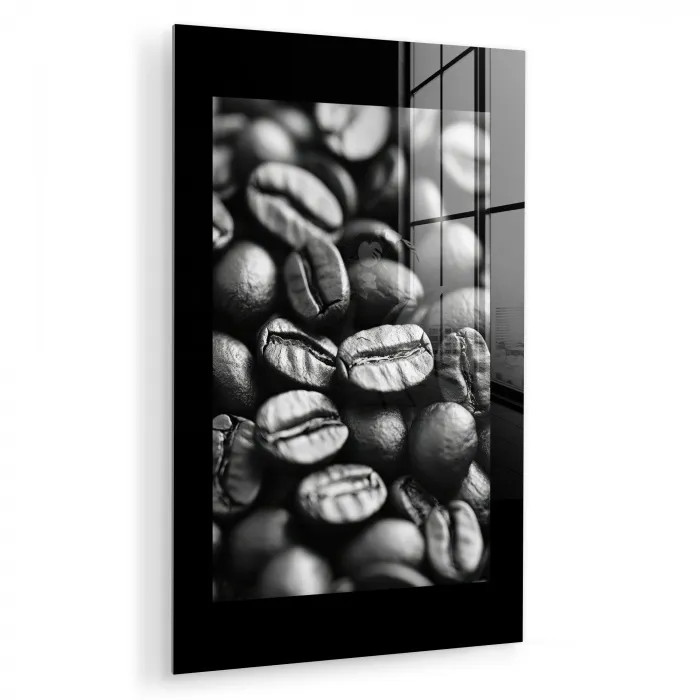Koffiebonen - Zwart - Vintage plexiglas 5mm klein -zzzproduct_nieuw