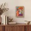 Leeuw - Dieren - Olieverf - Regenboog Light Box met kabel (Tafellamp) klein -sfeer2