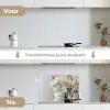 Lelies - Boekte - Wit - Meeldraden keuken achterwand spatscherm klein -voor_na_NL