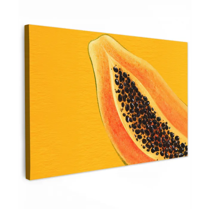Papaja - Oranje - Topisch canvas 2cm klein -z3d
