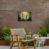 Bloemen - Bladeren - Zon - Groen Tuinposter op houten frame 2 cm dik klein -sfeer3