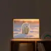 Ijsbeer - Sneeuw - Zonsopgang Light Box met batterij (Wandlamp kind) middel -sfeer1_kind